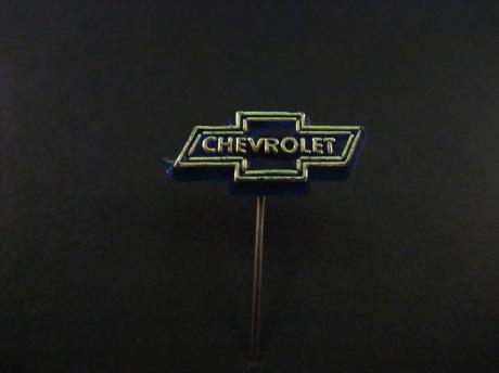 Chevrolet auto logo blauw, (goudkleurige) letters